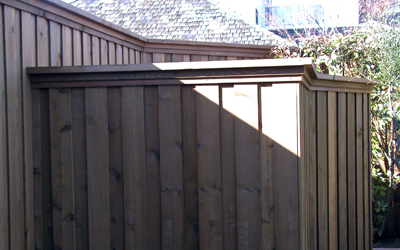 Cedar Fence with Boxed Posts